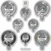 クランアンダーソンの紋章とタータンチェックシール シール (正面)