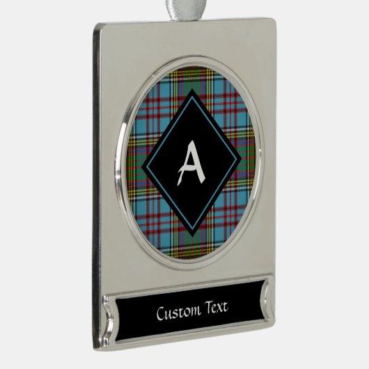 クランアンダーソンタータンチェックシルバーメッキバナーオーナメント シルバープレートバナーオーナメント (右)