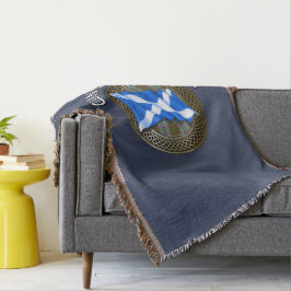 クランアンダーソンタータンチェックノット&フラグ スローブランケット