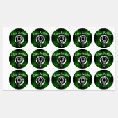 クランアーサークレストバッジ&タータンチェック接着剤 ラベル (シート)