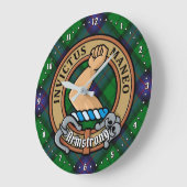 クランアームストロングクレストオーバータータンチェック ラージ壁時計 (傾斜)