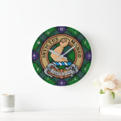 クランアームストロングクレストオーバータータンチェック ラージ壁時計 (ホーム)