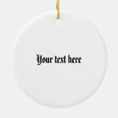 クランアームストロングクレストバッジとタータンチェック セラミックオーナメント (裏面)