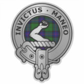 クランアームストロングクレスト&タータンチェックステッカー シール (正面)