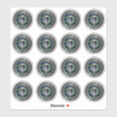 クランアームストロングクレスト&タータンチェックノット シール (シート)