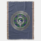 クランアームストロングクレスト&タータンチェックノット スローブランケット (正面縦)