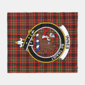 クランインズオブモレータータンチェックプレイド フリースブランケット (正面(横))