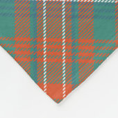 クランウィルソンの紋章の古代タータンチェック フリースブランケット (角)
