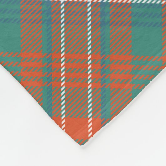 クランウィルソンの紋章の古代タータンチェック フリースブランケット (角)