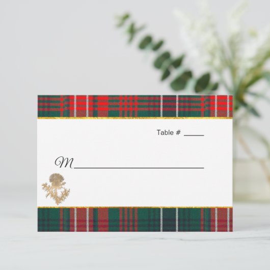 クランウィルソンタータンチェック結婚ティスル護衛 出欠カード (スタンド正面)