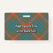 クランウィルソン古代タータンチェック バッジ (裏面)