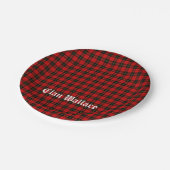 クランウォレスタータンチェックと文字 ペーパープレート (アングル)