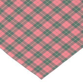クランウォレスピンクとダークグリーン風化タータンチェック ショートテーブルランナー (コーナー)