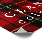 クランウォーレスカラーズオブスコットランドタータンチェック ポスター (角)