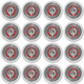 クランウォーレスクレスト&タータンチェックノット シール (正面)