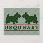 クランウクハートタータンチェックスコッチドッグス ポストカード (正面)