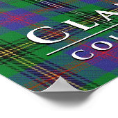 クランウッドカラーズオブスコットランド狩りタータンチェック ポスター (角)