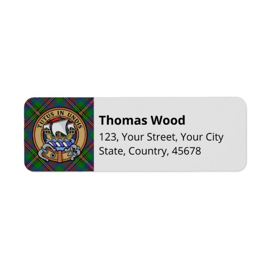 クランウッドクレストオーバータータンチェック ラベル (正面)