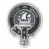 クランウッドクレスト&タータンチェックシール シール (正面)