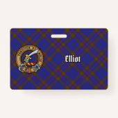 クランエリオットクレストオーバーモダンタータンチェック バッジ (正面)