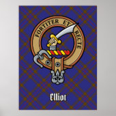 クランエリオットクレストオーバーモダンタータンチェック ポスター (正面)