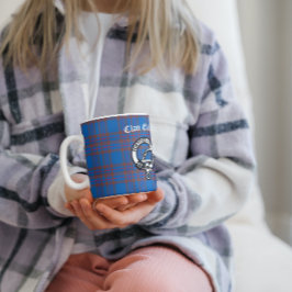 クランエリオットクレストバッジ&タータンチェックカスタマイズ コーヒーマグカップ