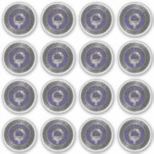 クランエリオットクレスト&タータンチェックノット シール (正面)