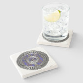 クランエリオットクレスト&タータンチェックノット ストーンコースター (横)