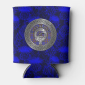 クランエリオットクレスト&タータンチェックノット 缶クーラー (正面)