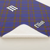 クランエリオットモダンタータンチェックシェルパブランケット シェルパブランケット (3/4)