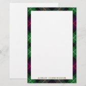 クランエレガントカニンガムタータンチェックプレイド 便箋 (正面/裏面)