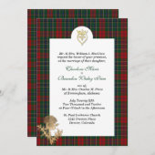 クランエレガントマカイン3プレイド結婚式招待状 招待状 (正面/裏面)