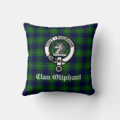 クランオリファントクレストバッジとタータンチェック クッション (裏面)