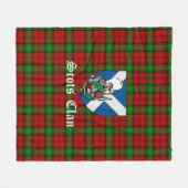 クランオーチンレックタータンチェックプレイド フリースブランケット (正面(横))