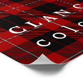 クランカニンガムカラーズオブスコットランドタータンチェック ポスター (角)