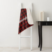 クランカニンガムクレストバッジとタータンチェック シェルパブランケット (インサイチュ)