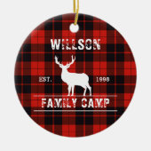 クランカニンガムタータンチェックプレイドスコットランドのパターン セラミックオーナメント (正面)