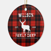 クランカニンガムタータンチェックプレイドスコットランドのパターン セラミックオーナメント (左)