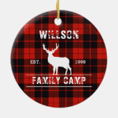 クランカニンガムタータンチェックプレイドスコットランドのパターン セラミックオーナメント (裏面)