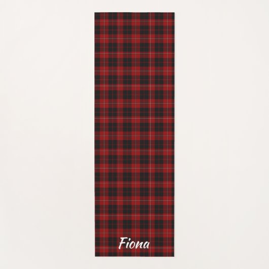 クランカニンガムタータンチェックプレイドパーソナライズされた ヨガマット (正面)