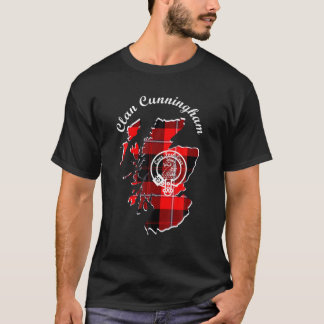 クランカニンガム姓スコットランドタータンチェック Tシャツ