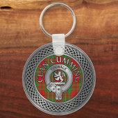 クランカミングクレスト&タータンチェックノットキーチェーン キーホルダー (正面)