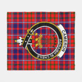 クランカメロンオブロキエルモダンタータンチェックプレイド フリースブランケット (正面(横))