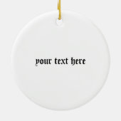 クランカメロンクレストバッジとタータンチェック セラミックオーナメント (裏面)