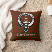 クランカメロンクレストバッジ&タータンチェックカスタマイズ クッション (ブランケット)