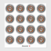 クランカメロンクレスト&タータンチェックノットシール シール (シート)