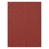 クランカメロンレッド&フォレストグリーンスコットランドタータンチェック テーブルクロス (正面)