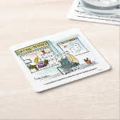 クランカーの現金 スクエアペーパーコースター (アングル)