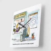 クランカーの現金 スクエア壁時計 (傾斜)