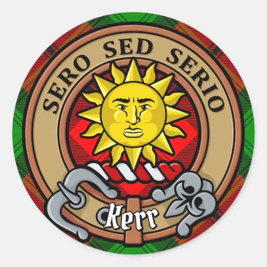 クランカークレストオーバータータンチェック ラウンドシール (正面)